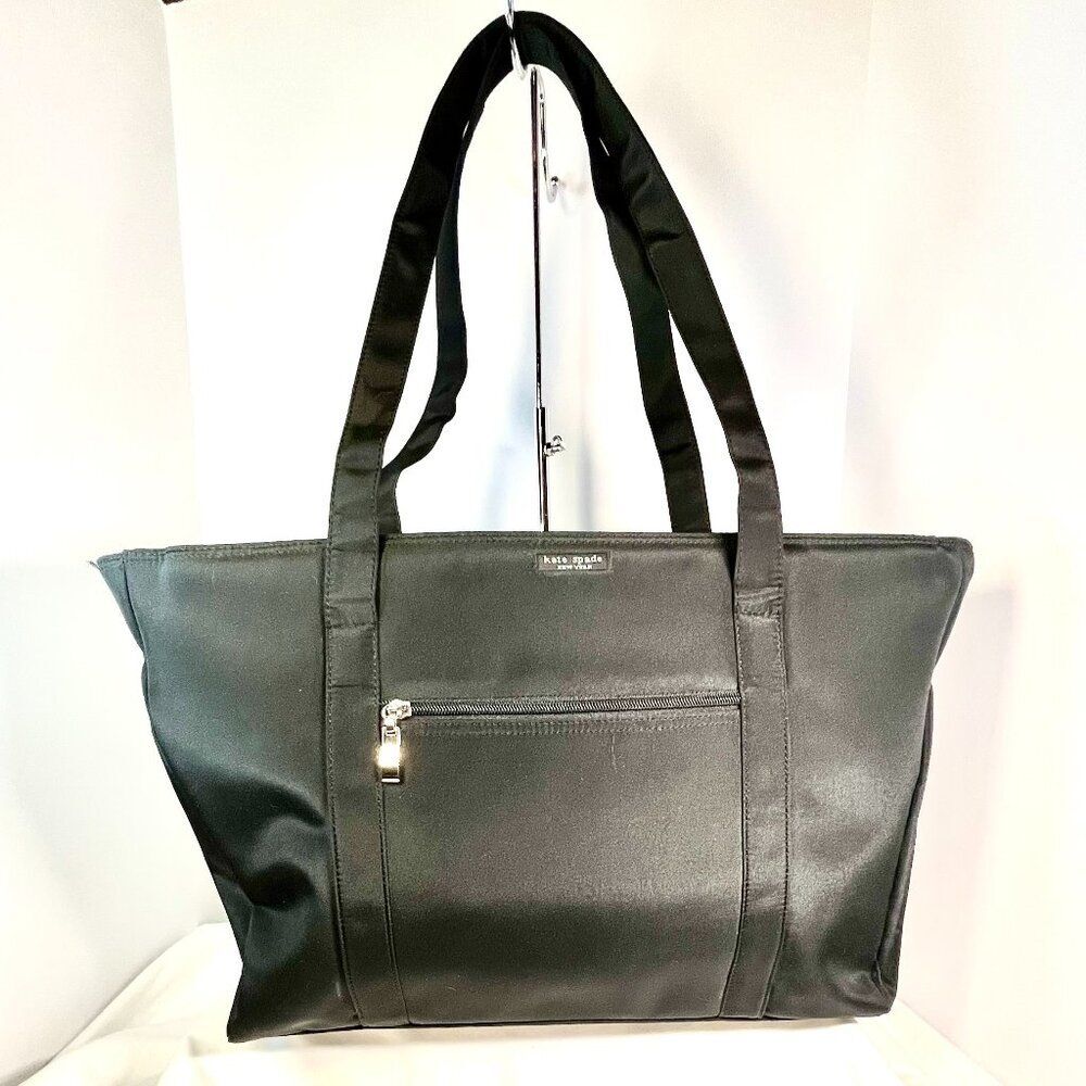 Kate Spade New York XL All Nylon Weekender Tote Black Travel Bag